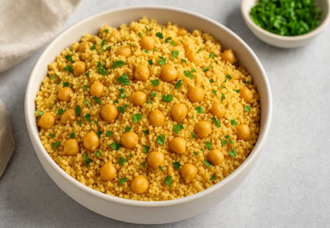 Couscous Rempah dengan Kacang Arab
