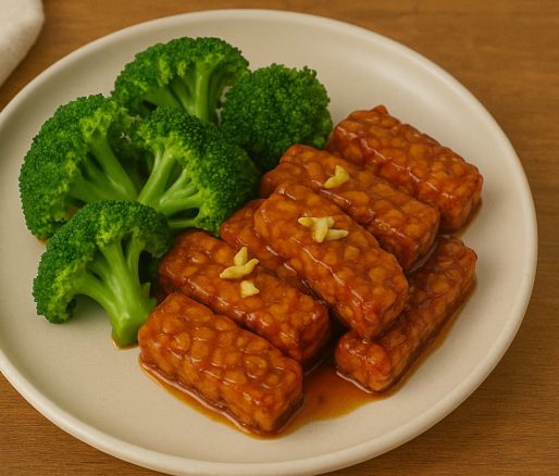Tempe Karamel Jahe dan Brokoli Kukus