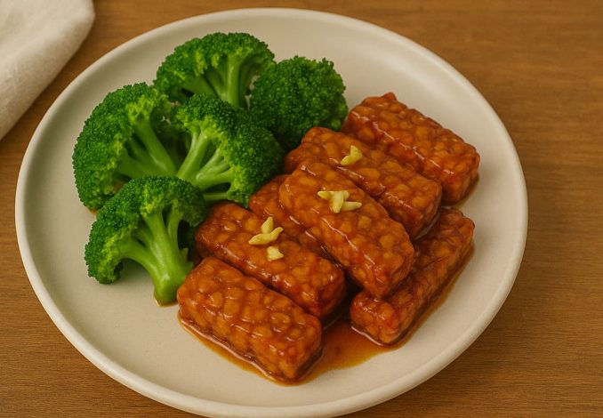 Tempe Karamel Jahe dan Brokoli Kukus