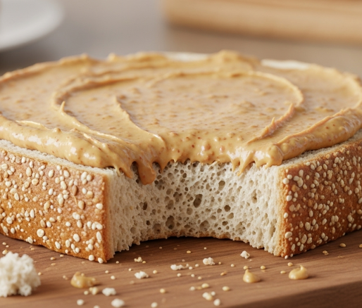 Roti gandum isi selai kacang