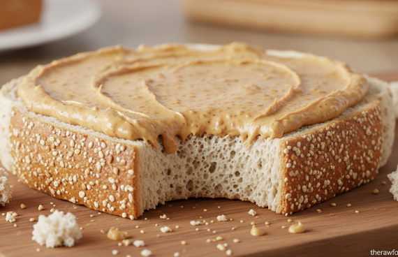 Roti gandum isi selai kacang