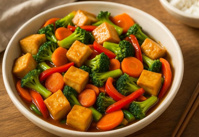 Tumis Tofu Sayur Saus Jahe