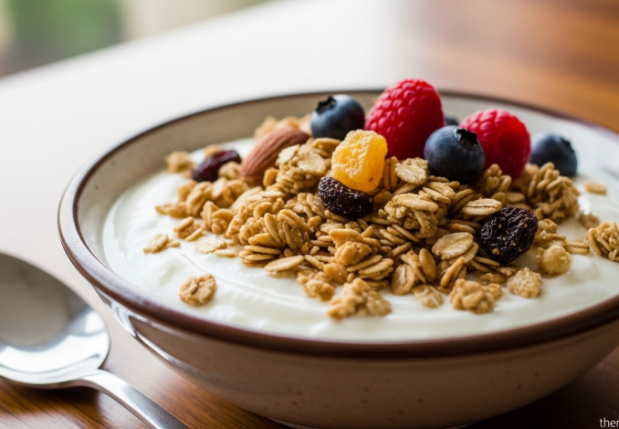 Yoghurt dengan granola