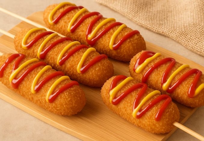 Corn dog ala Korea (sosis atau mozzarella)