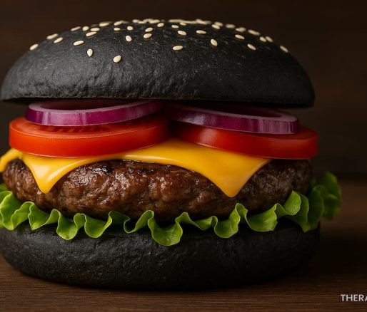Burger black charcoal