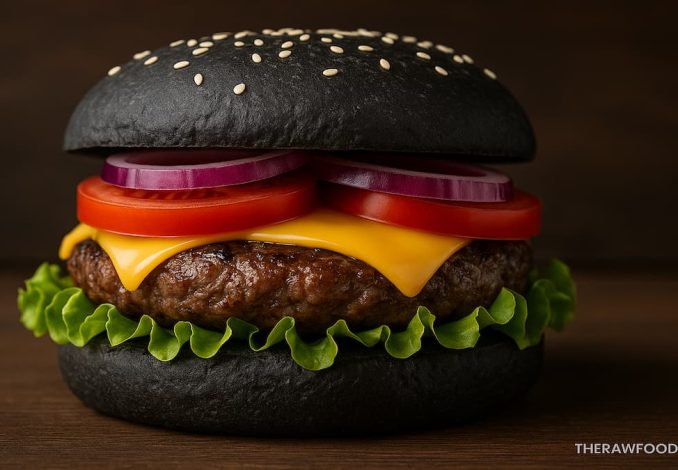 Burger black charcoal