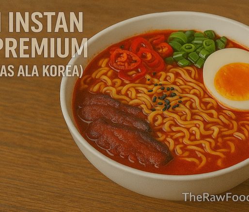 Ramen instan versi premium (ramen pedas ala Korea)