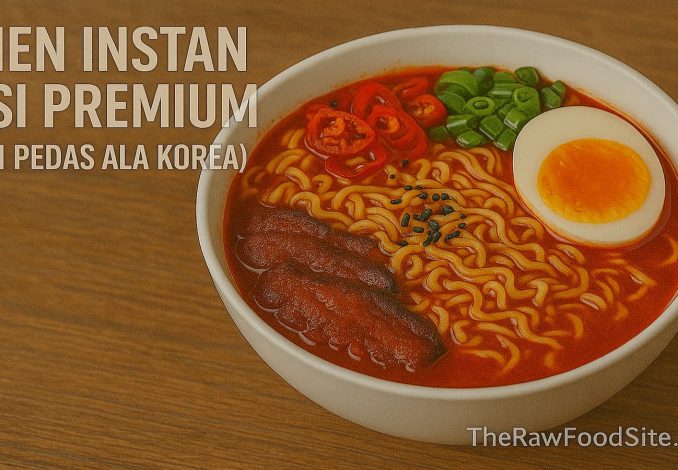 Ramen instan versi premium (ramen pedas ala Korea)