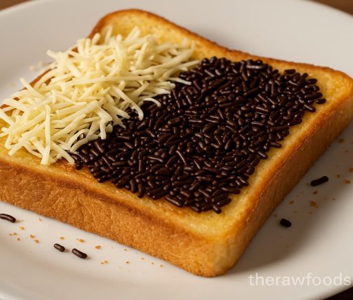 Roti bakar keju coklat