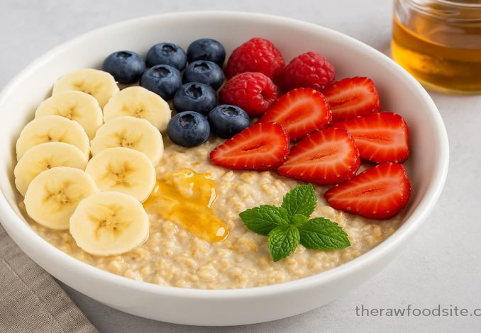 Oatmeal buah dan madu