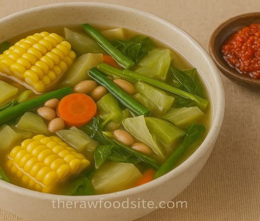 Sayur asem dengan sambal terasi