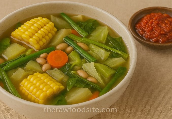 Sayur asem dengan sambal terasi